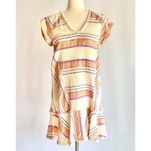 Anthropologie Holding Horses Elira V-Neck Mini Dress, Size XS